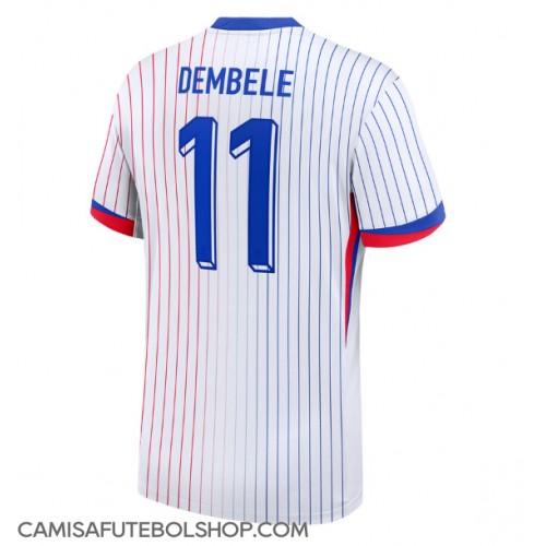 Camisa de time de futebol França Ousmane Dembele #11 Replicas 2º Equipamento Europeu 2024 Manga Curta